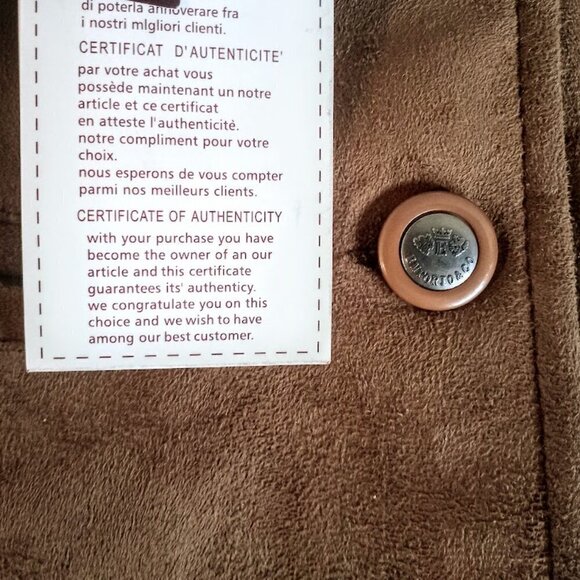 Emporio & Co. Mocha Brown Suede Leather Trim Jacket NWT - Picture 5 of 6